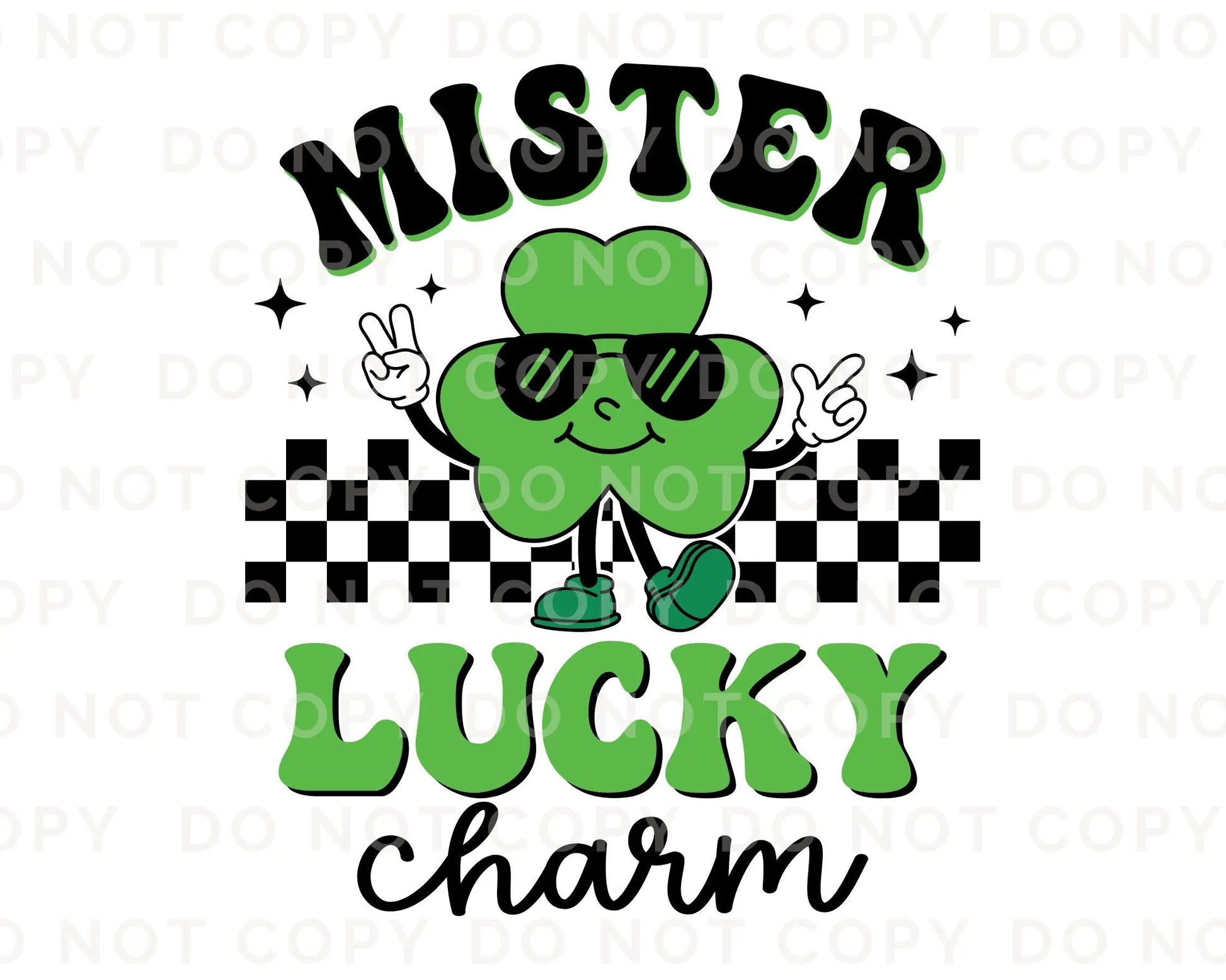 St. Patrick's Day DTF Transfer, Ready to Press, T-shirt Transfer, Heat Transfer, Direct to Film, Holiday, Lucky, Shamrock Mister Lucky Charm