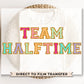 Football DTF Transfers, Ready to Press, T-shirt Transfers, Heat Transfer, Direct to Film, Sports, Glitter, Faux Chenille, Team Halftime