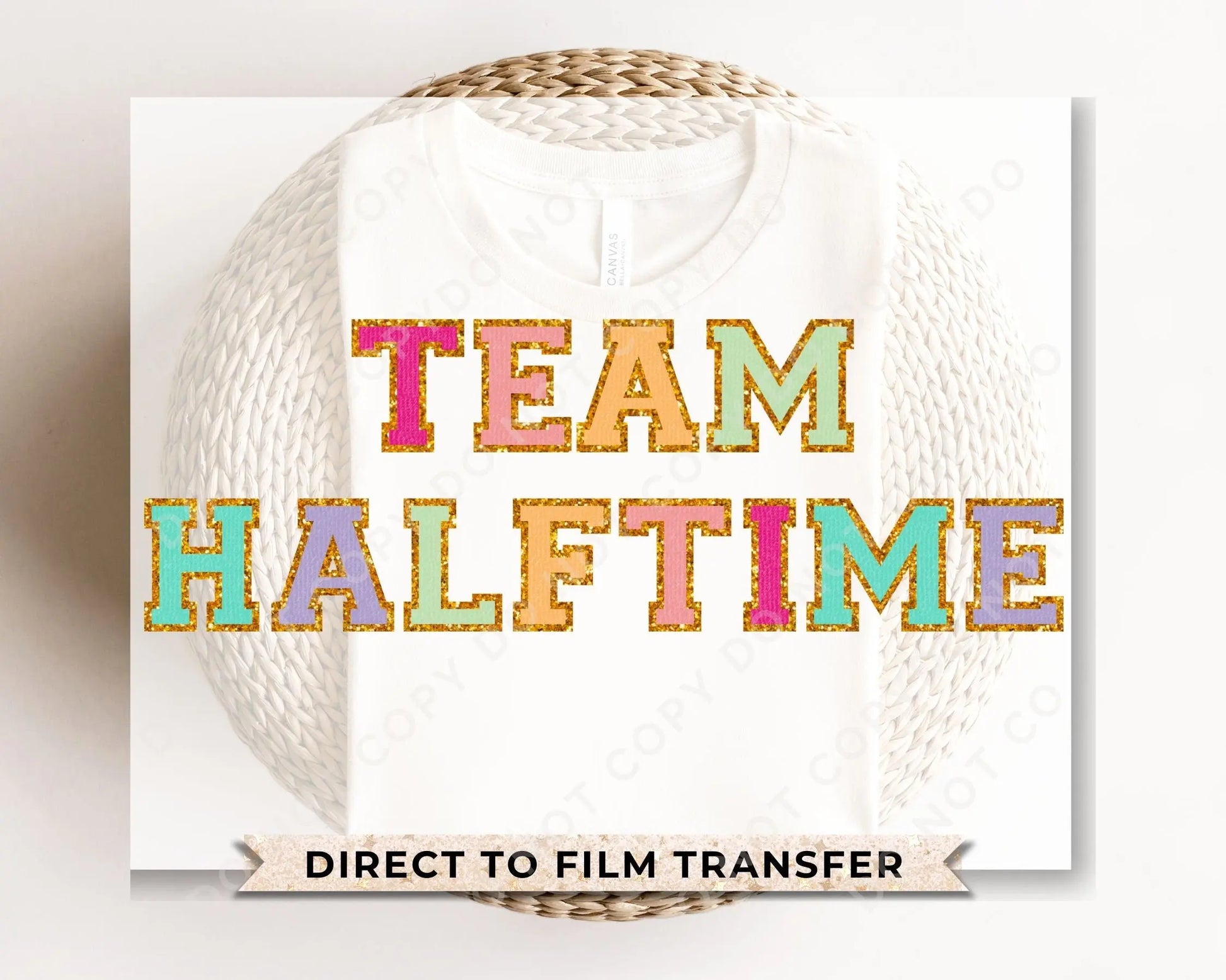 Football DTF Transfers, Ready to Press, T-shirt Transfers, Heat Transfer, Direct to Film, Sports, Glitter, Faux Chenille, Team Halftime