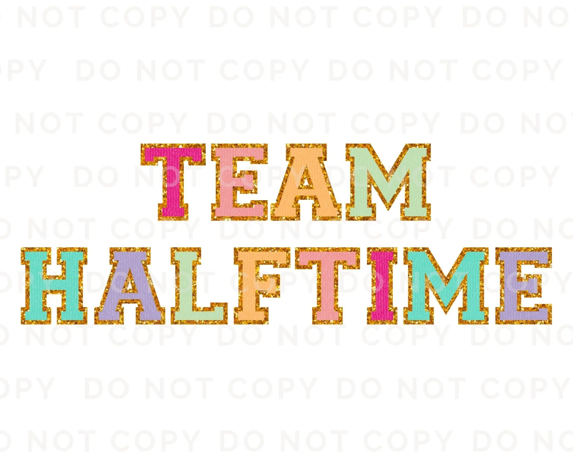 Football DTF Transfers, Ready to Press, T-shirt Transfers, Heat Transfer, Direct to Film, Sports, Glitter, Faux Chenille, Team Halftime