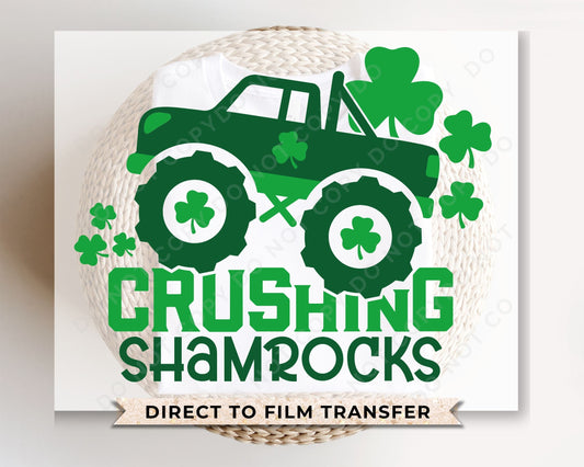 DTF Transfers, Ready to Press, T-shirt Transfers, Heat Transfer, Direct to Film, St Patties, St Patrick's Day, Clover, Crushing Shamrocks