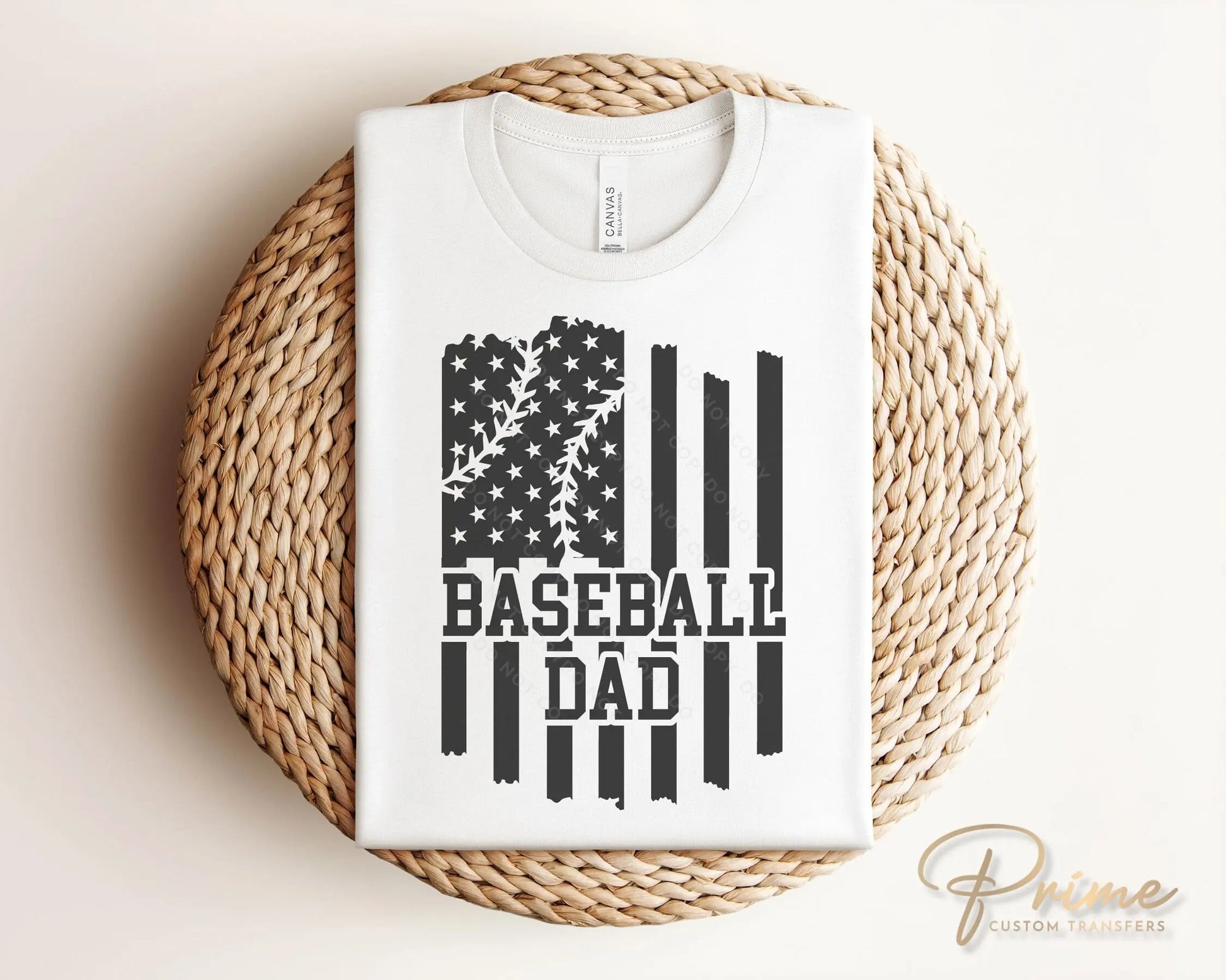 DTF Transfers, Ready to Press, T-shirt Transfers, Heat Transfer, Direct to Film, Flag, Sports, Gift, Father's Day, Ball Game, Baseball Dad
