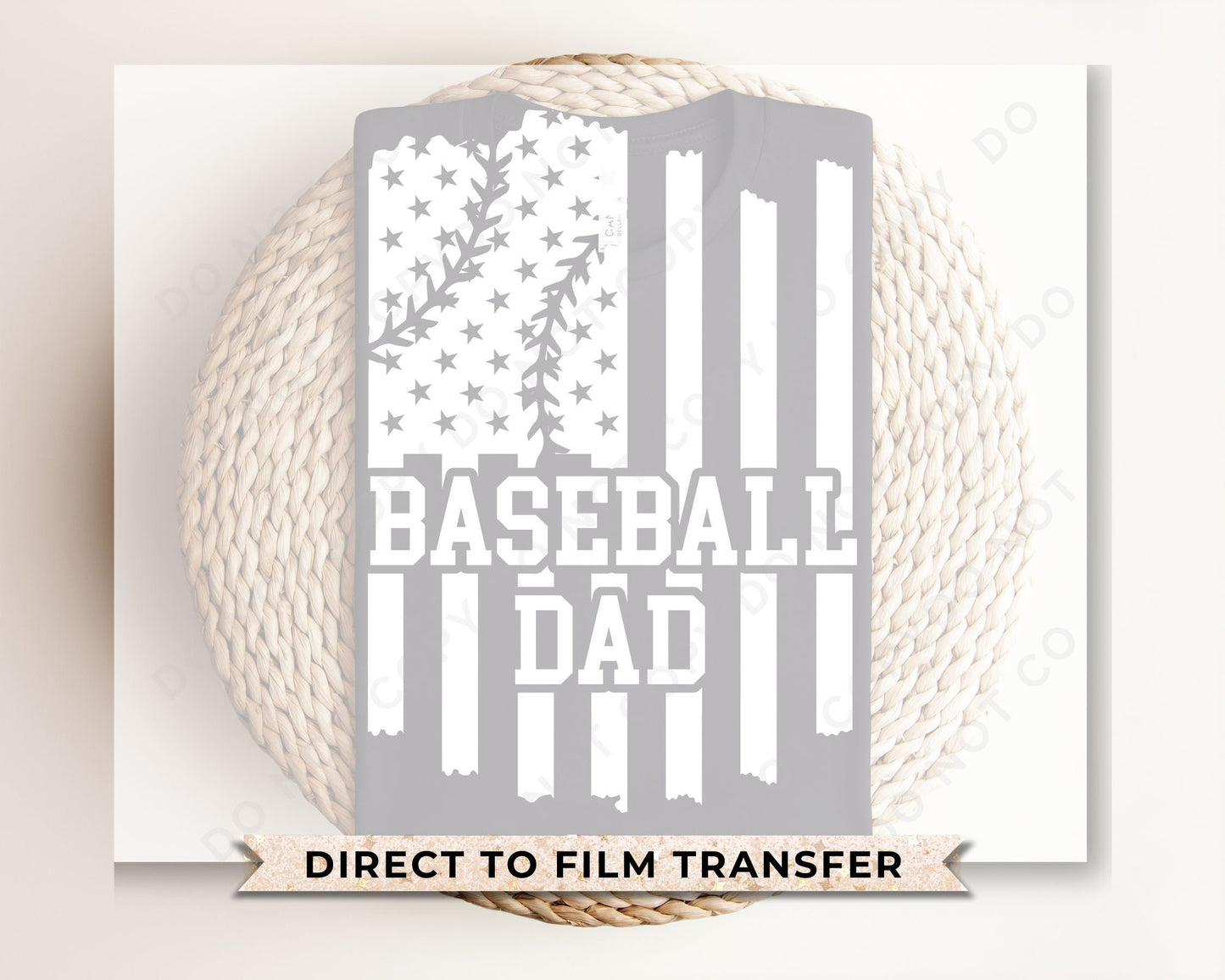 DTF Transfers, Ready to Press, T-shirt Transfers, Heat Transfer, Direct to Film, Flag, Sports, Gift, Father's Day, Ball Game, Baseball Dad