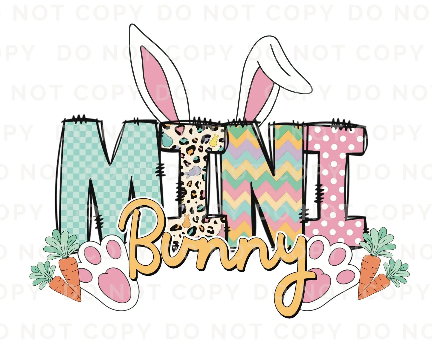 Easter DTF Transfers, Ready to Press, T-shirt Transfers, Heat Transfer, Direct to Film, Spring, Bunny Ears, Mama, Matching, Mommy and Me