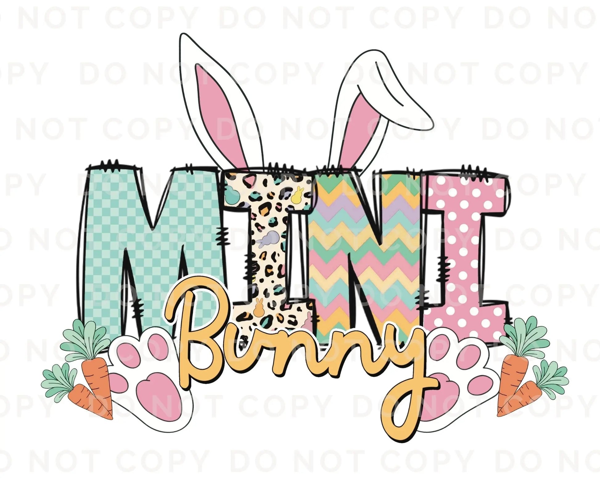 Easter DTF Transfers, Ready to Press, T-shirt Transfers, Heat Transfer, Direct to Film, Spring, Bunny Ears, Mama, Matching, Mommy and Me