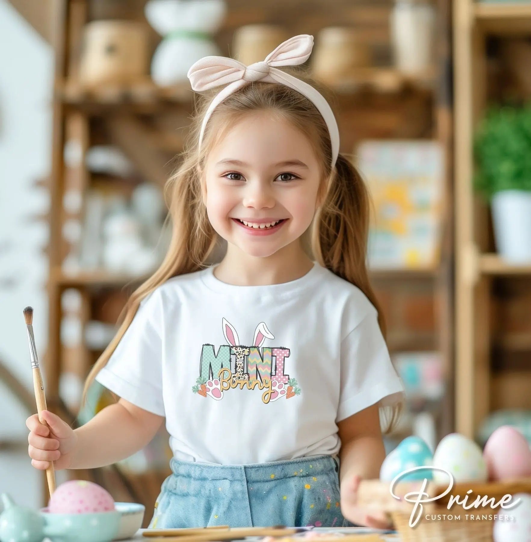Easter DTF Transfers, Ready to Press, T-shirt Transfers, Heat Transfer, Direct to Film, Spring, Bunny Ears, Mama, Matching, Mommy and Me