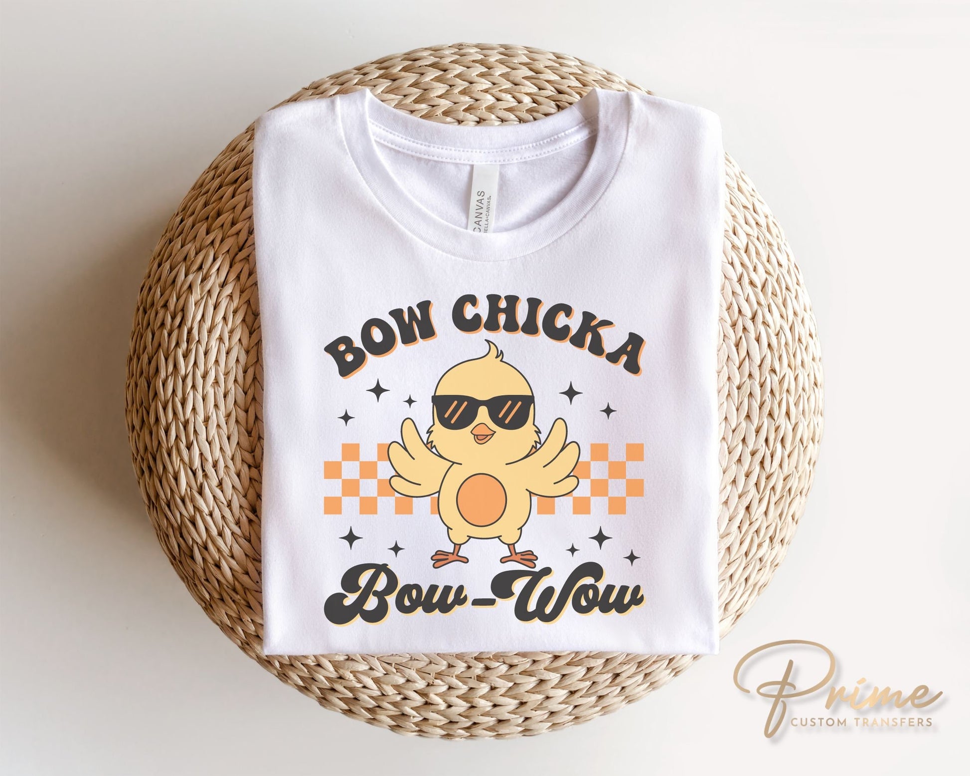 Easter DTF Transfers, Ready to Press, T-shirt Transfers, Heat Transfer, Direct to Film, Boy, Retro, Groovy, Chick, Bow Chicka Bow Wow