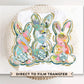 Easter DTF Transfers, Ready to Press, T-shirt Transfers, Heat Transfer, Direct to Film, Spring, Woman, Pastel Bunny, Watercolor Rabbit,