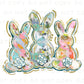 Easter DTF Transfers, Ready to Press, T-shirt Transfers, Heat Transfer, Direct to Film, Spring, Woman, Pastel Bunny, Watercolor Rabbit,