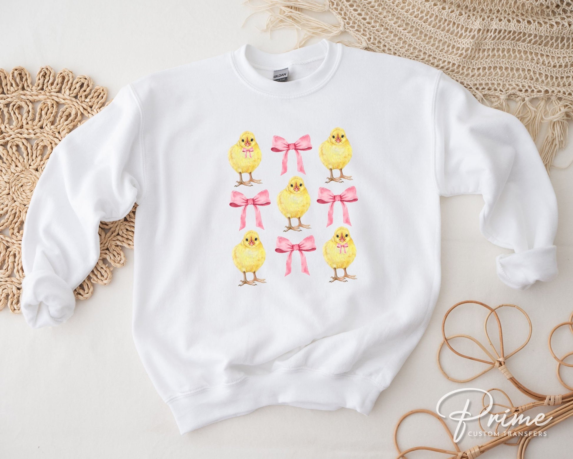 Easter DTF Transfers, Ready to Press, T-shirt Transfers, Heat Transfer, Direct to Film, Spring, Coquette, Sunday, Baby Chicks and Bows