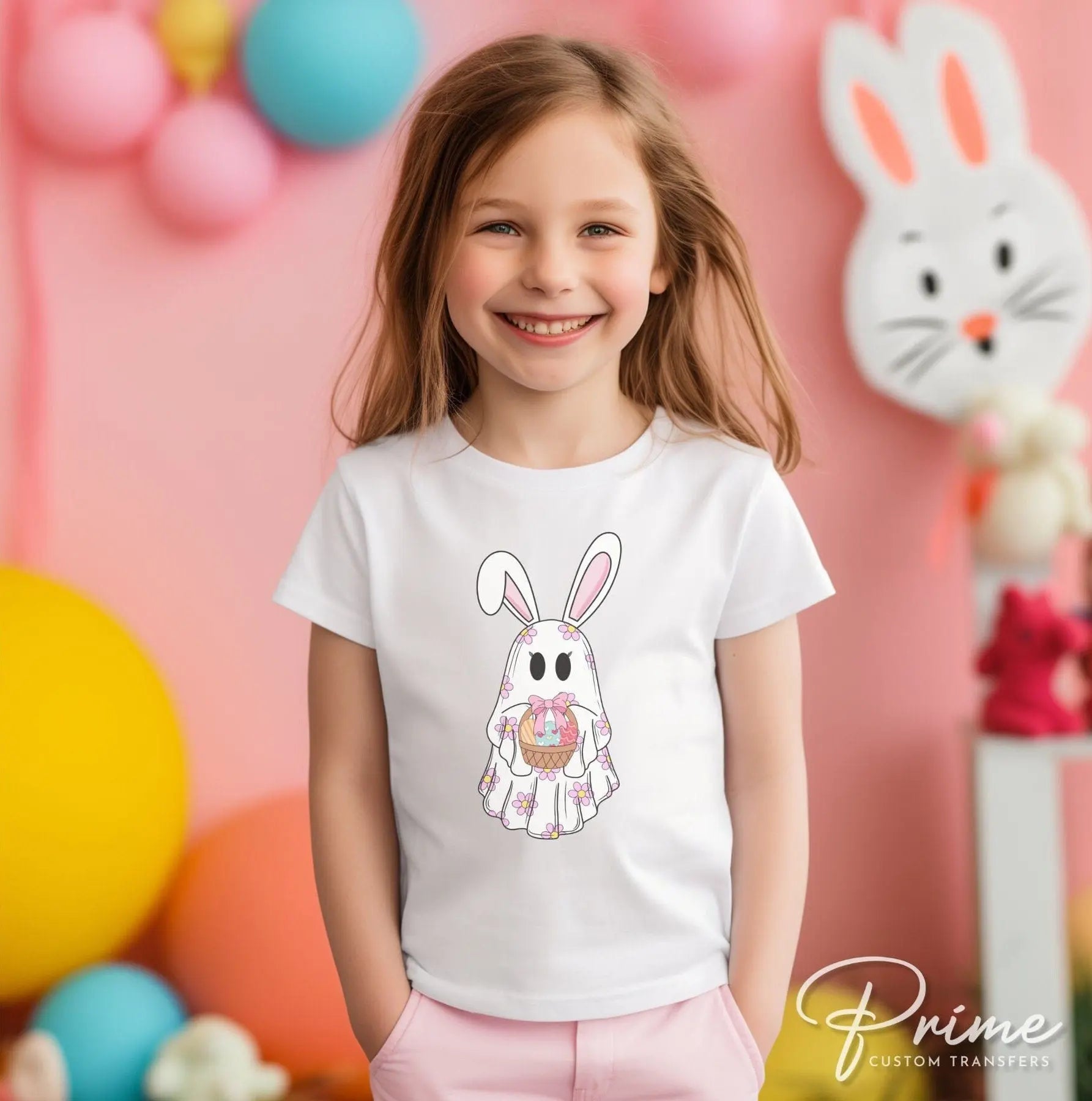 Easter DTF Transfers, Ready to Press, T-shirt Transfers, Heat Transfer, Direct to Film, Spring, Basket, Ghostie, Eggs, Spooky, Easter Ghost