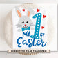 Easter DTF Transfers, Ready to Press, T-shirt Transfers, Heat Transfer, Direct to Film, Spring, Cute Bunny, Baby Boy, My First Easter