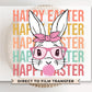 Easter DTF Transfers, Ready to Press, T-shirt Transfers, Heat Transfer, Direct to Film, Spring, Pastel, Happy Easter Bunny with Glasses