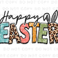Easter DTF Transfers, Ready to Press, T-shirt Transfers, Heat Transfer, Direct to Film, Spring, Pastel, Happy Easter Leopard, Bunny Cheetah