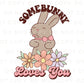 Easter DTF Transfers, Ready to Press, T-shirt Transfers, Heat Transfer, Direct to Film, Spring, Sunday, Kid, Cute, Somebunny Loves You
