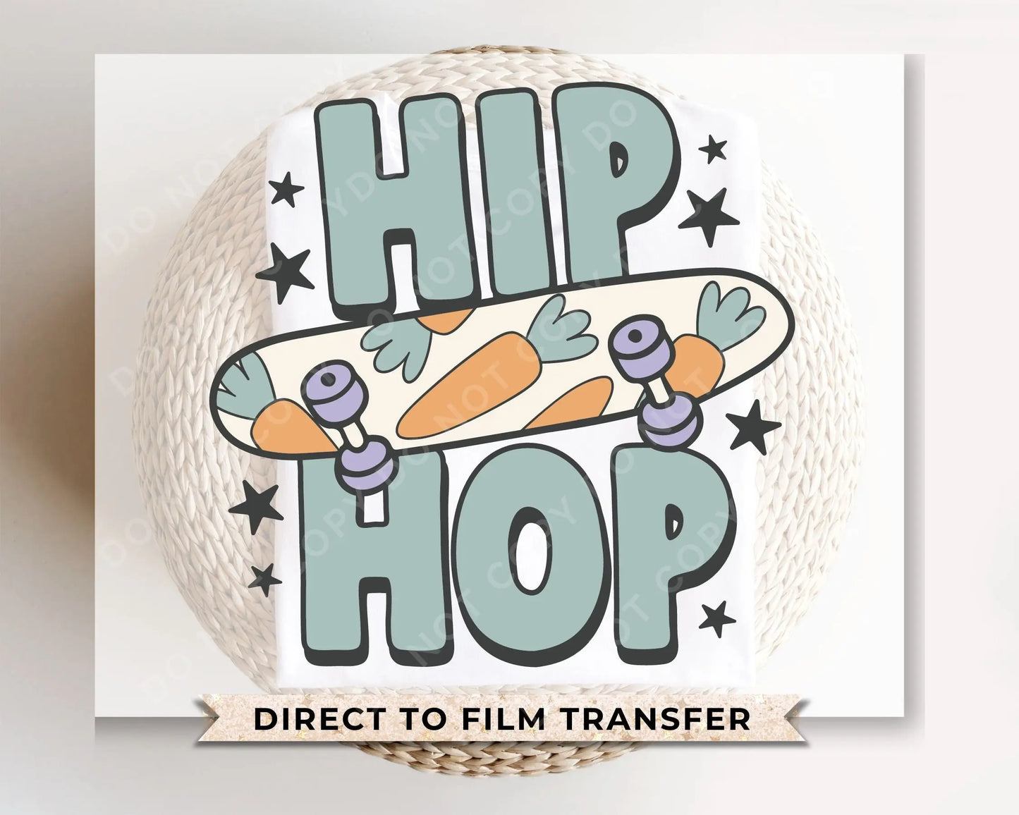Easter DTF Transfers, Ready to Press, T-shirt Transfers, Heat Transfer, Direct to Film, Cold Peel, Spring, Boy, Skateboard, Retro, Hip Hop
