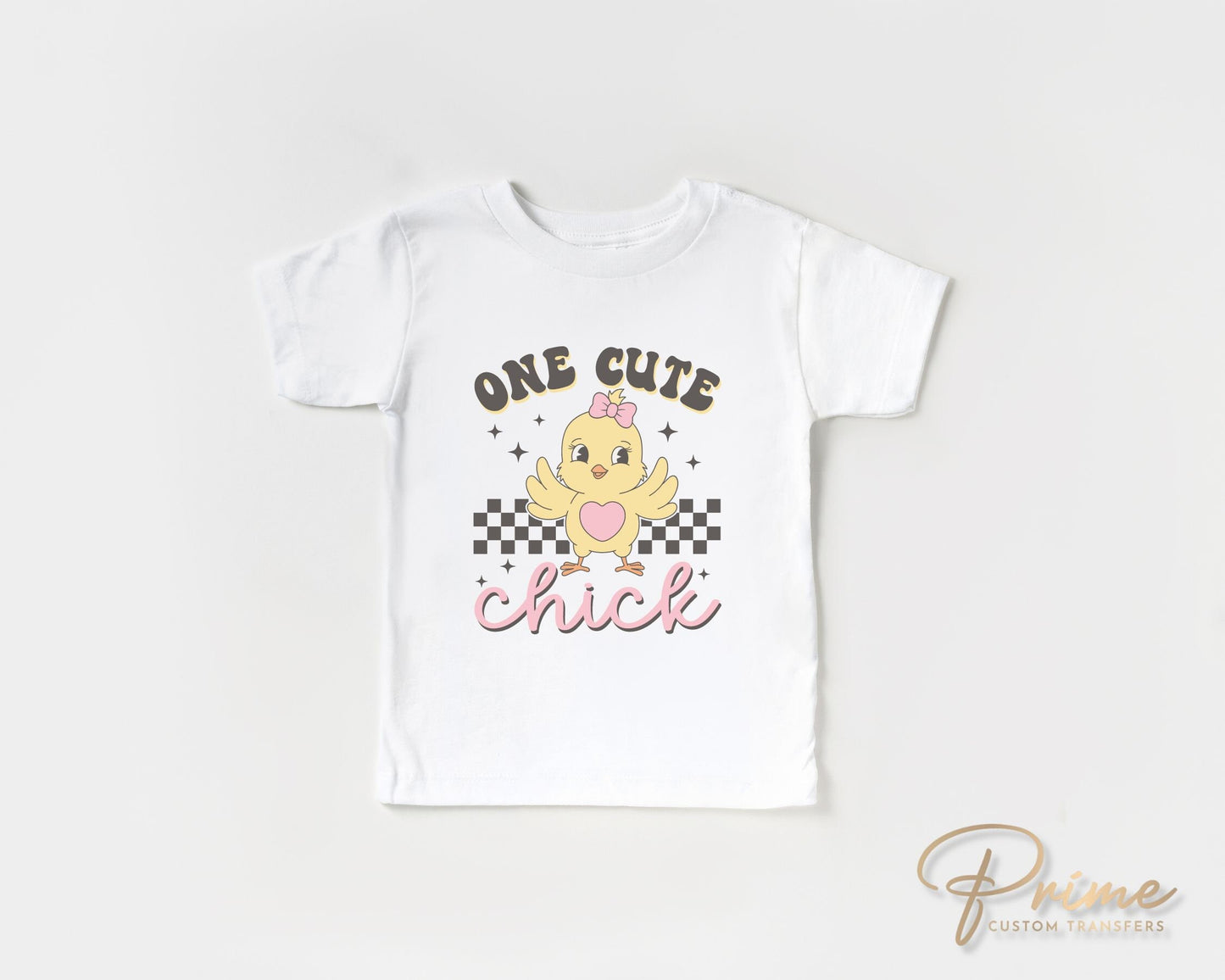 Easter DTF Transfers, Ready to Press, T-shirt Transfers, Heat Transfer, Direct to Film, Spring, Sunday, Kid, Vintage, Retro One Cute Chick