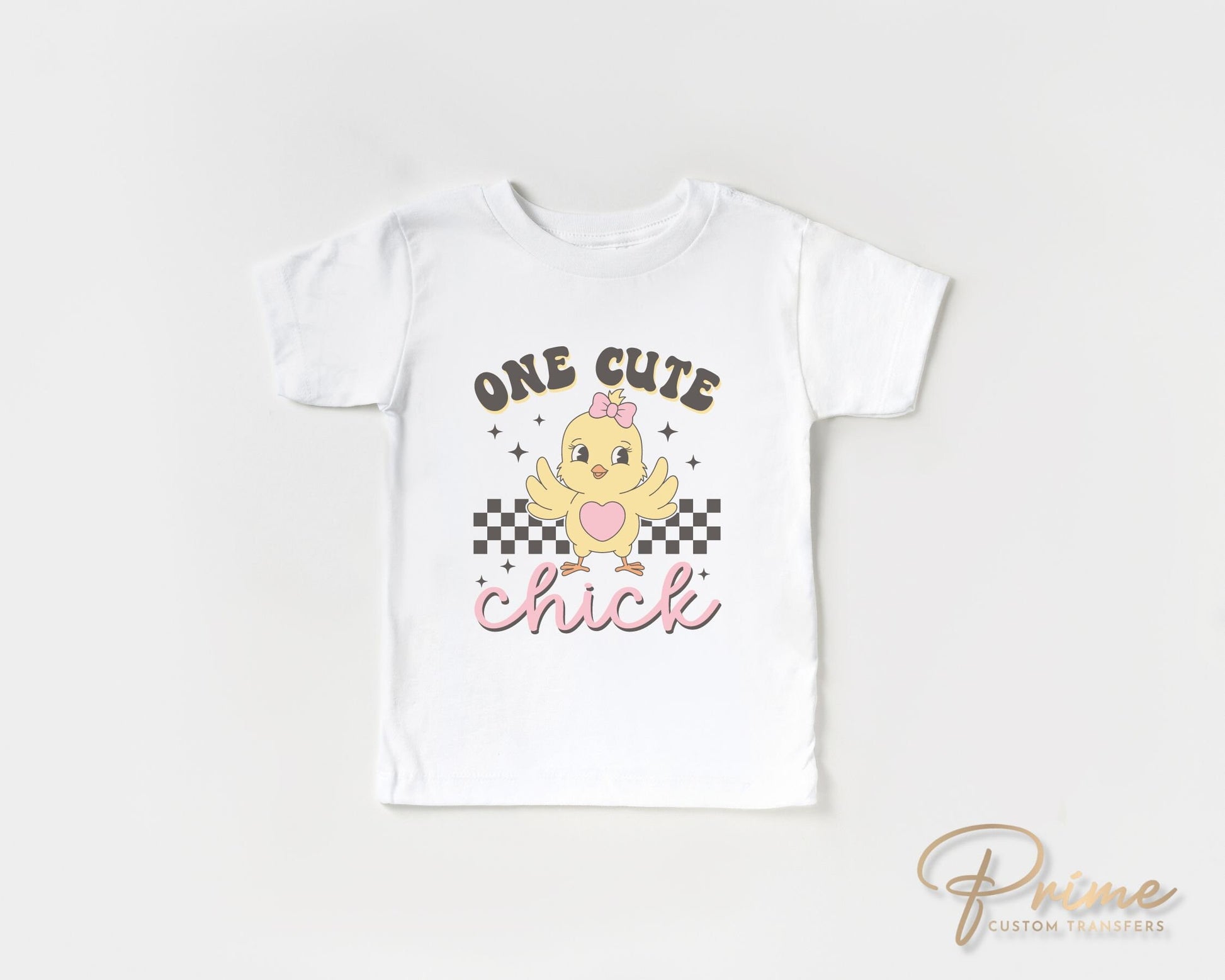 Easter DTF Transfers, Ready to Press, T-shirt Transfers, Heat Transfer, Direct to Film, Spring, Sunday, Kid, Vintage, Retro One Cute Chick