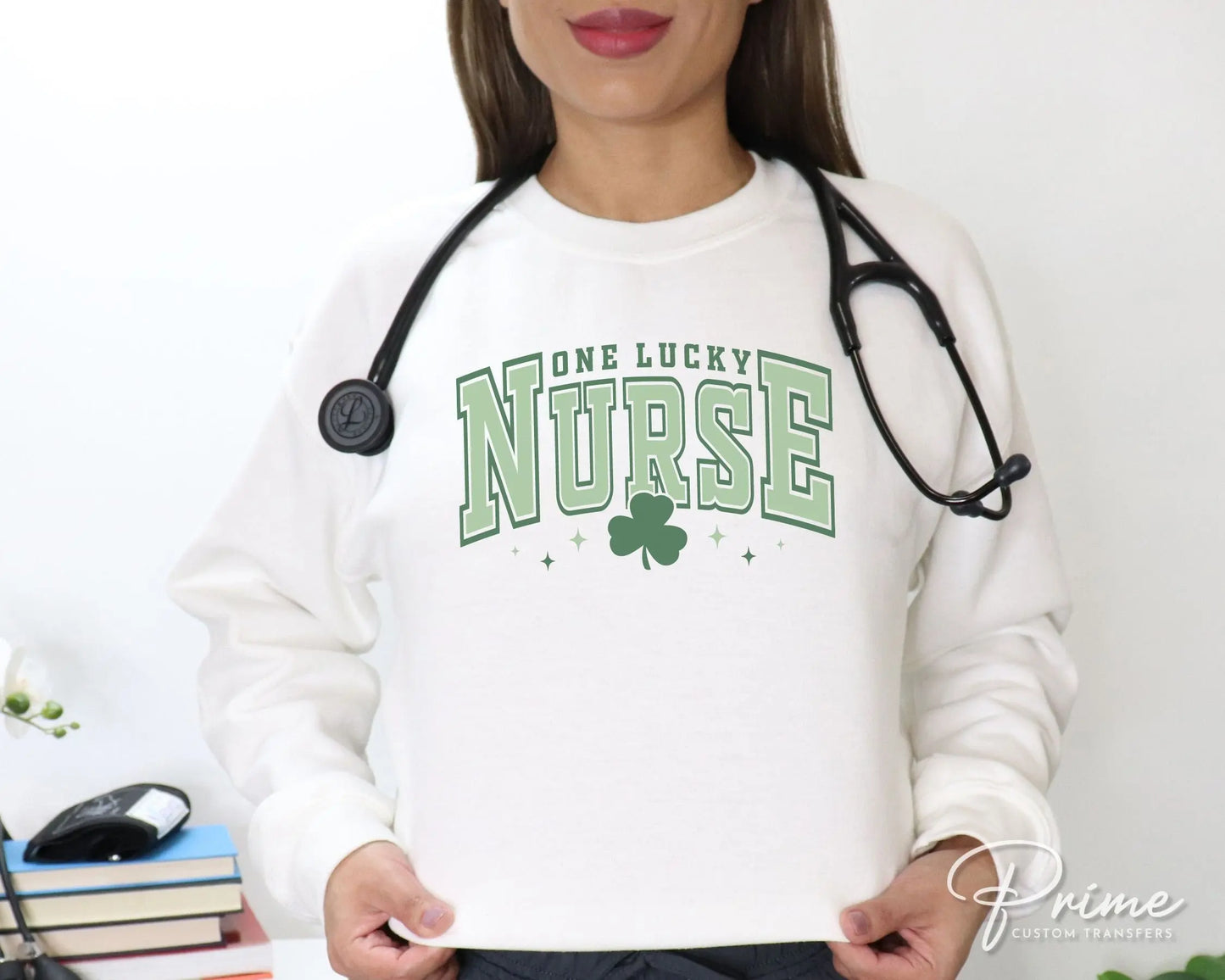 DTF Transfers, Ready to Press, T-shirt Transfers, Heat Transfer, Direct to Film, St Patrick’s Day, Shamrock, Clover, One Lucky Nurse