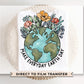 Earth Day DTF Transfers, Ready to Press, T-shirt Transfers, Heat Transfer, Direct to Film, Retro, Mother Nature, Flower, Save The Earth