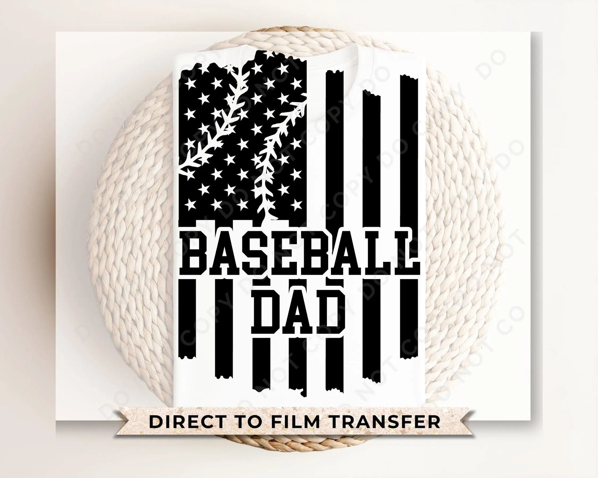 DTF Transfers, Ready to Press, T-shirt Transfers, Heat Transfer, Direct to Film, Flag, Sports, Gift, Father's Day, Ball Game, Baseball Dad