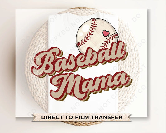 DTF Transfers, Ready to Press, T-shirt Transfers, Heat Transfer, Direct to Film, Sports, Batter, Game, Home Run, Strike, Retro Baseball Mom