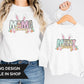 Easter DTF Transfers, Ready to Press, T-shirt Transfers, Heat Transfer, Direct to Film, Spring, Bunny Ears, Mama, Matching, Mommy and Me