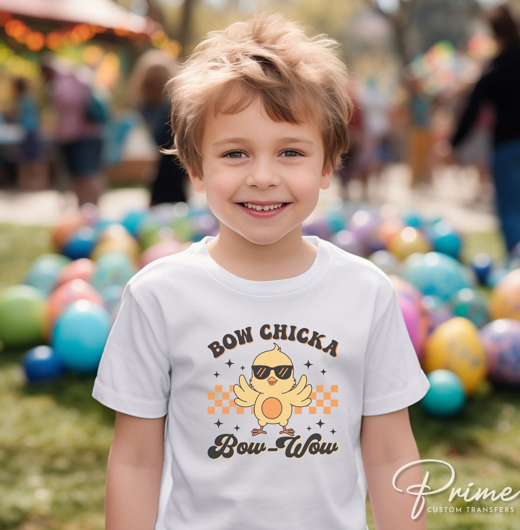 Easter DTF Transfers, Ready to Press, T-shirt Transfers, Heat Transfer, Direct to Film, Boy, Retro, Groovy, Chick, Bow Chicka Bow Wow