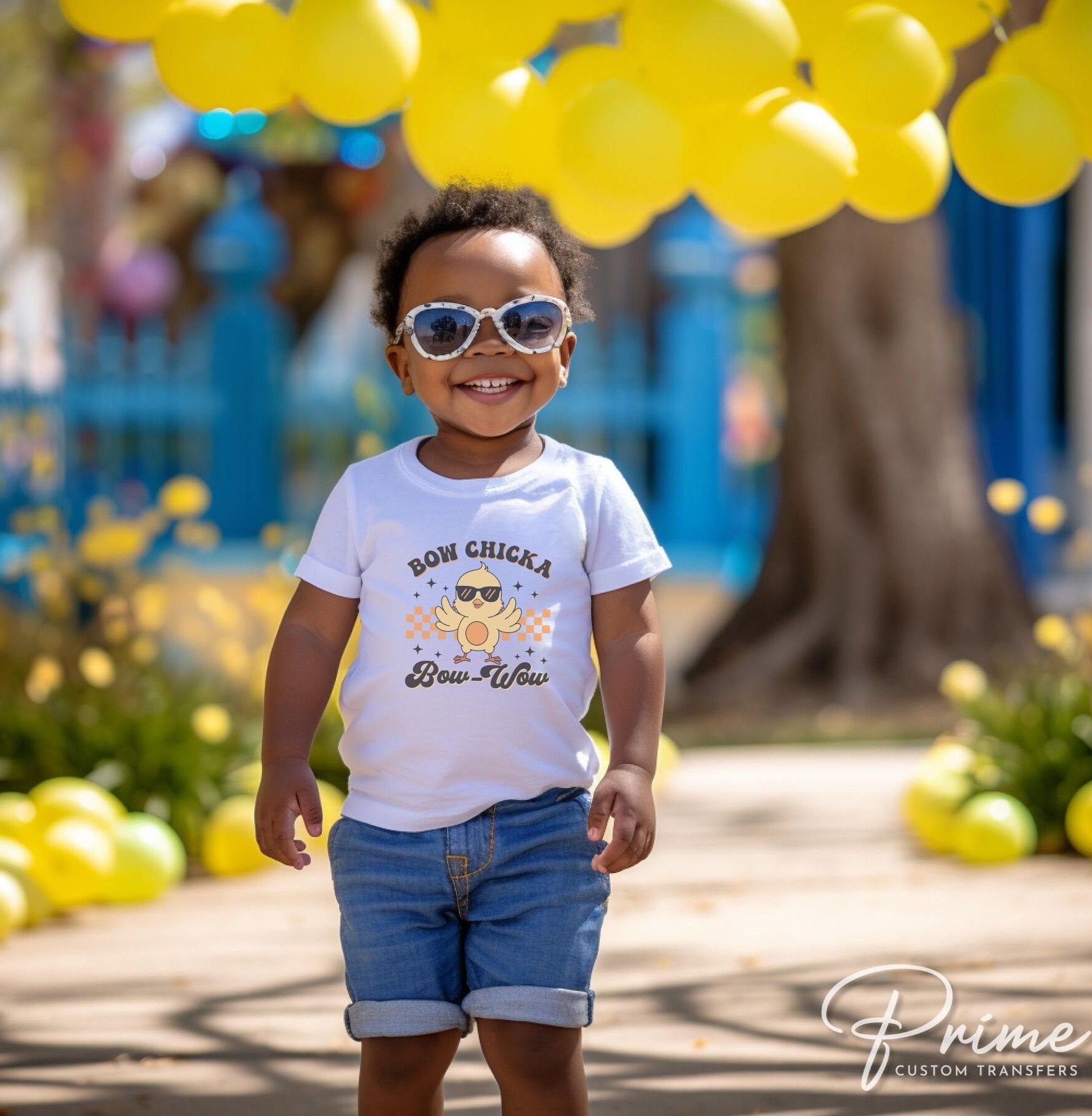 Easter DTF Transfers, Ready to Press, T-shirt Transfers, Heat Transfer, Direct to Film, Boy, Retro, Groovy, Chick, Bow Chicka Bow Wow