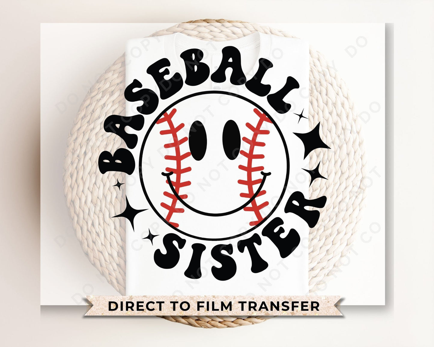 Baseball DTF Transfers, Ready to Press, T-shirt Transfers, Heat Transfer, Direct to Film, Sports, Softball, Groovy, Bleachers, Sister