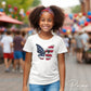 4th of July DTF Transfers, Ready to Press, T-shirt Transfers, Heat Transfer, Direct to Film, Memorial Day, USA, American Flag Butterfly