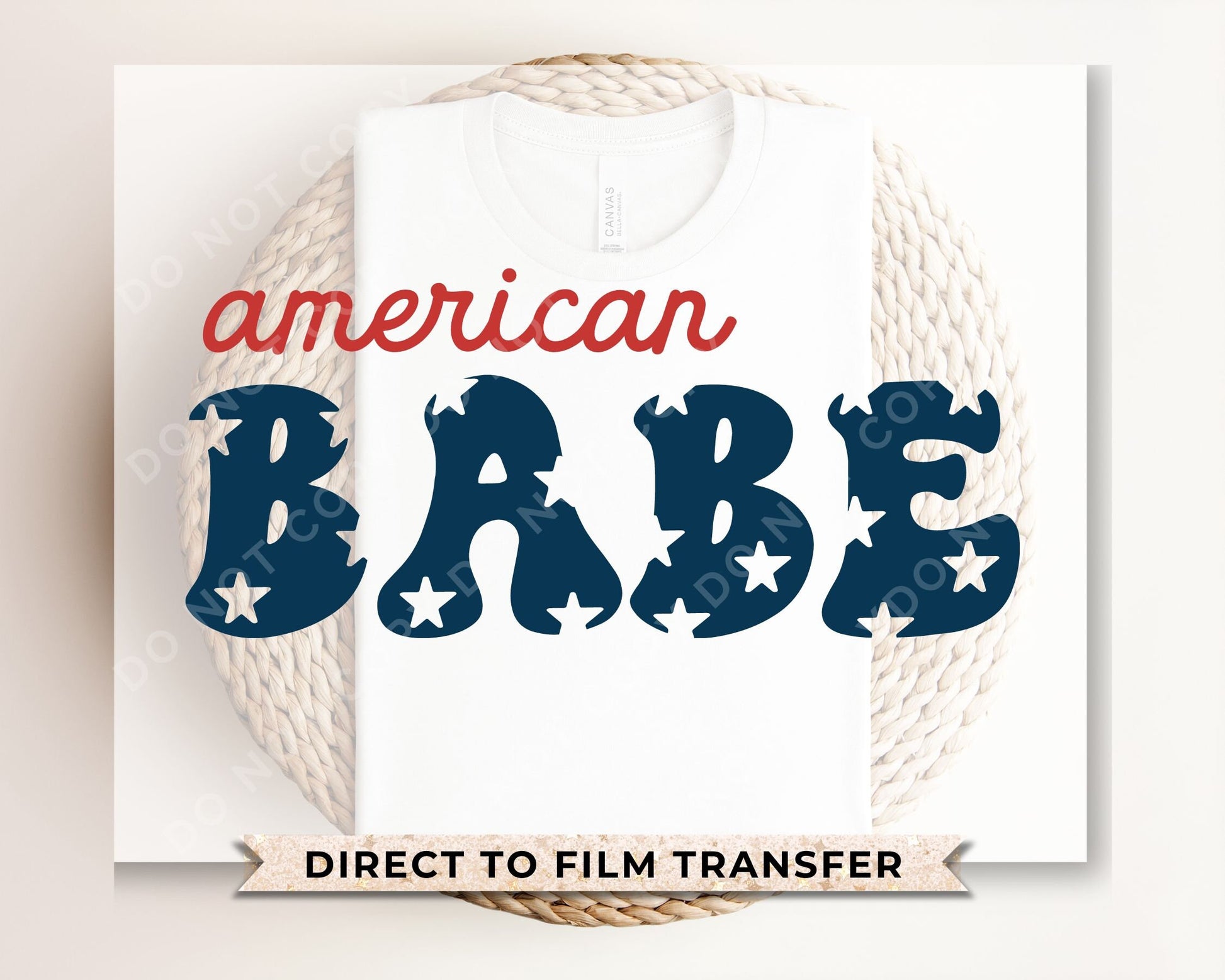 4th of July DTF Transfers, Ready to Press, T-shirt Transfers, Heat Transfer, Direct to Film, USA, Holiday, Family, Matching, American Babe