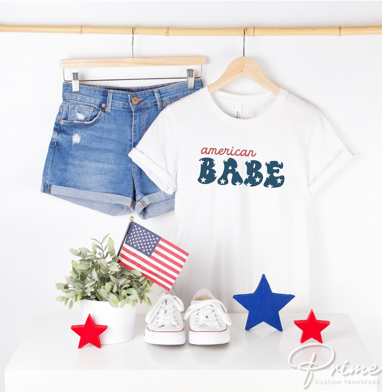 4th of July DTF Transfers, Ready to Press, T-shirt Transfers, Heat Transfer, Direct to Film, USA, Holiday, Family, Matching, American Babe