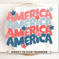 4th of July DTF Transfers, Ready to Press, T-shirt Transfers, Heat Transfer, Direct to Film, USA, Holiday, Stars, Stacked America