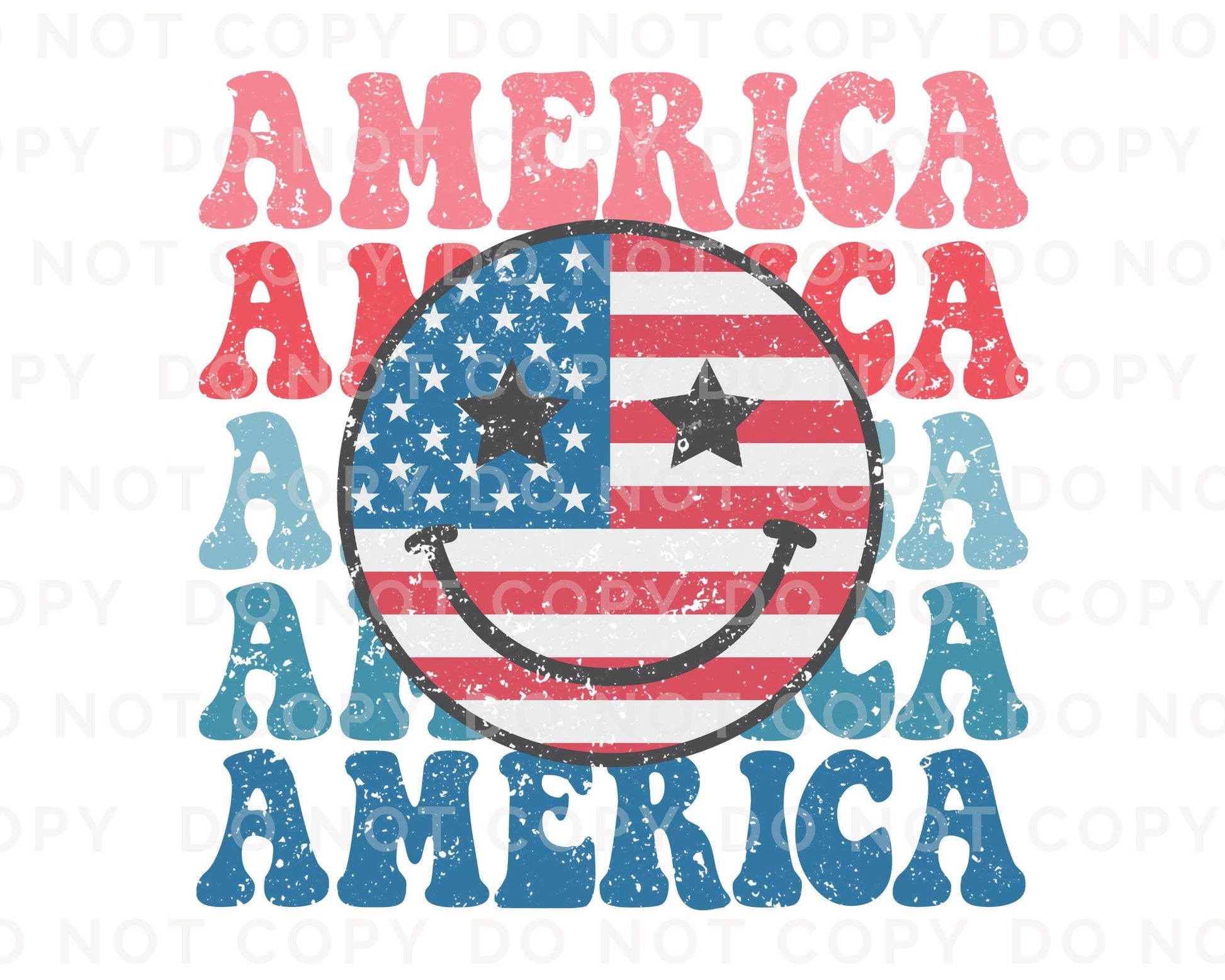 4th of July DTF Transfers, Ready to Press, T-shirt Transfers, Heat Transfer, Direct to Film, USA, Holiday, Independence, Stacked America