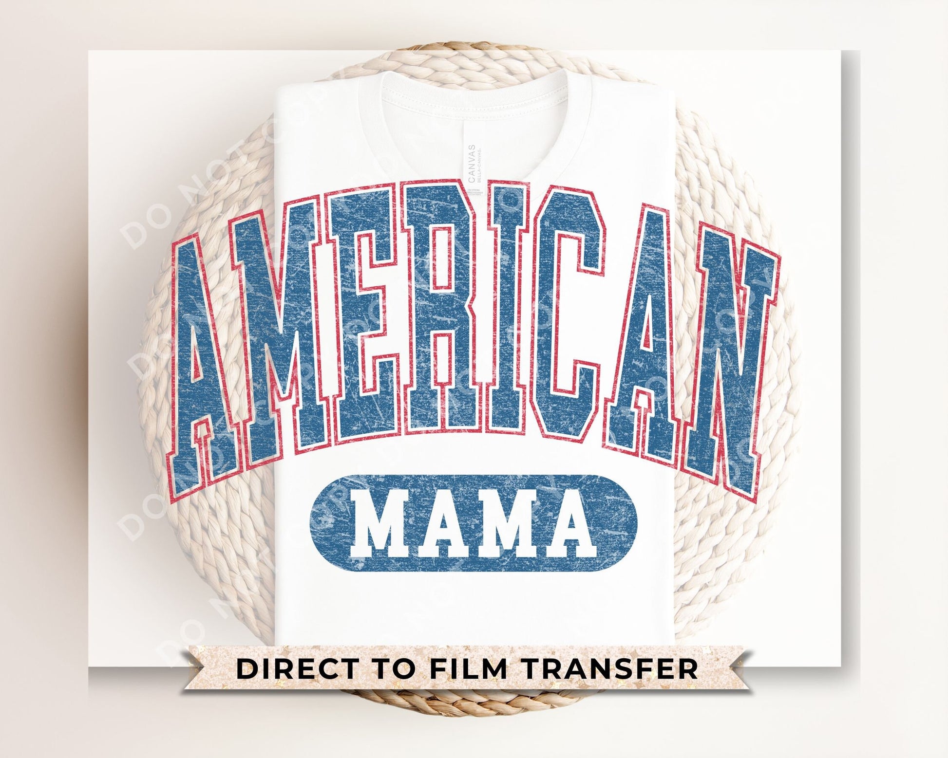 4th of July DTF Transfers, Ready to Press, T-shirt Transfers, Heat Transfer, Direct to Film, USA, Holiday, Family, Matching, American Mama