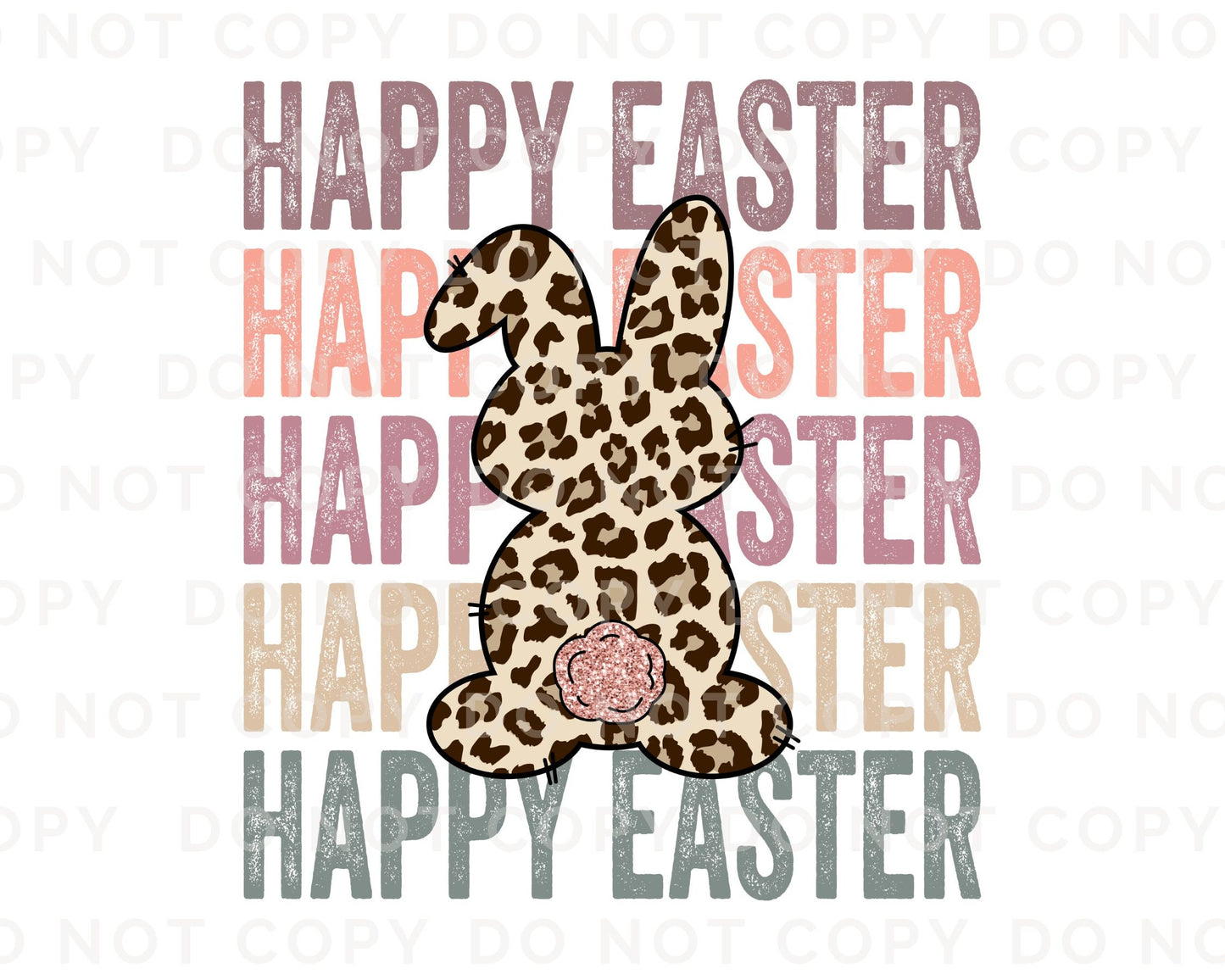 Easter DTF Transfers, Ready to Press, T-shirt Transfers, Heat Transfer, Direct to Film, Spring, Woman, Girl, Cheetah Leopard Bunny Rabbit