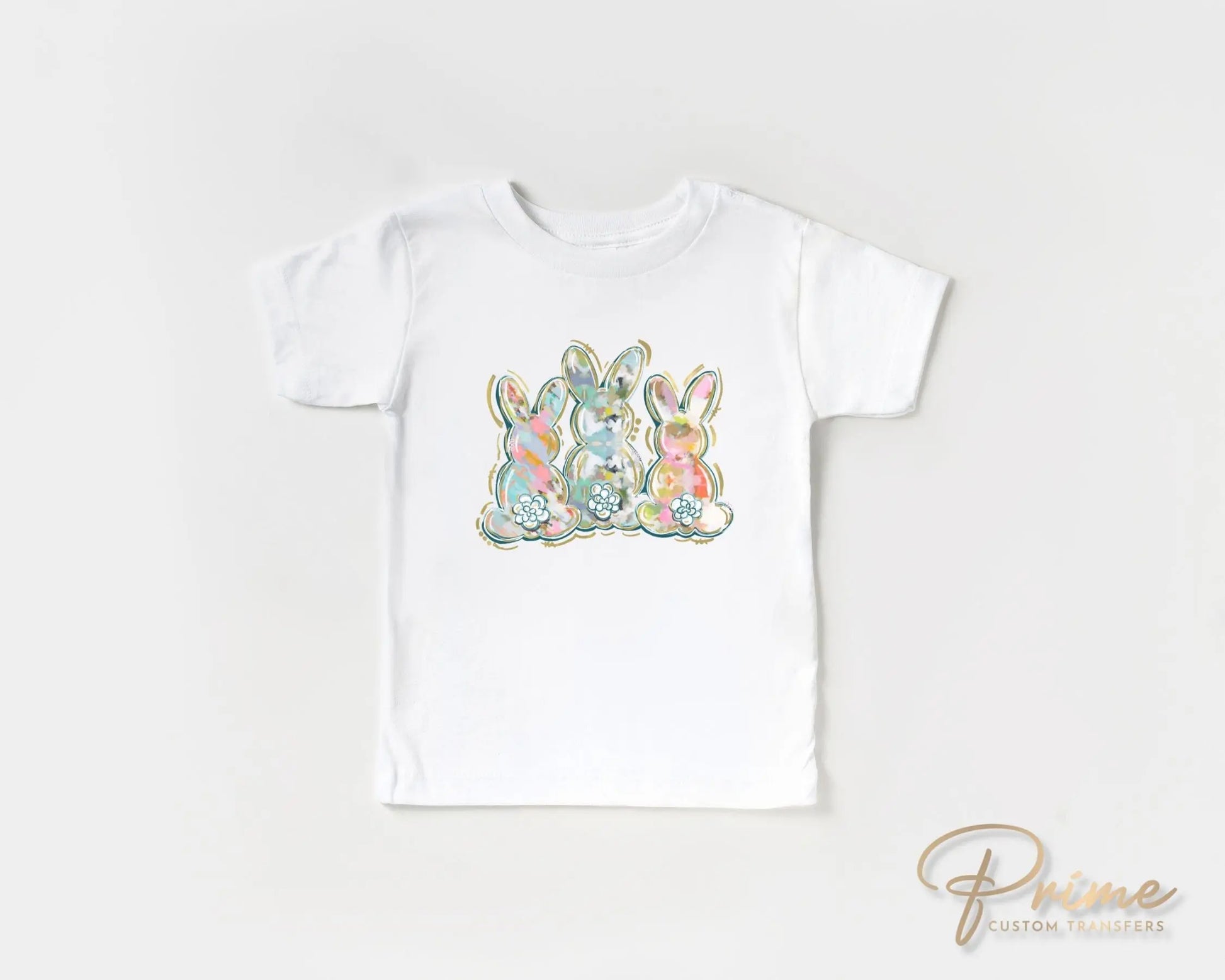 Easter DTF Transfers, Ready to Press, T-shirt Transfers, Heat Transfer, Direct to Film, Spring, Woman, Pastel Bunny, Watercolor Rabbit,