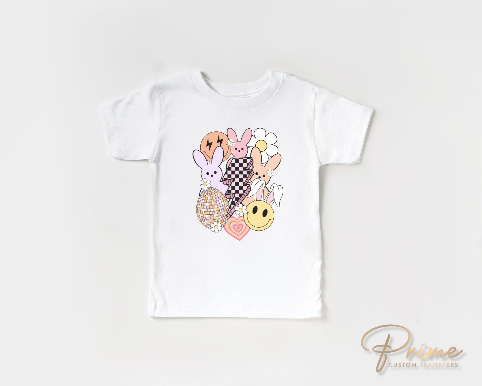 Easter DTF Transfers, Ready to Press, T-shirt Transfers, Heat Transfer, Direct to Film, Spring, Groovy, Bunny Collage, Lightning Bolt, Peeps