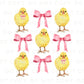 Easter DTF Transfers, Ready to Press, T-shirt Transfers, Heat Transfer, Direct to Film, Spring, Coquette, Sunday, Baby Chicks and Bows