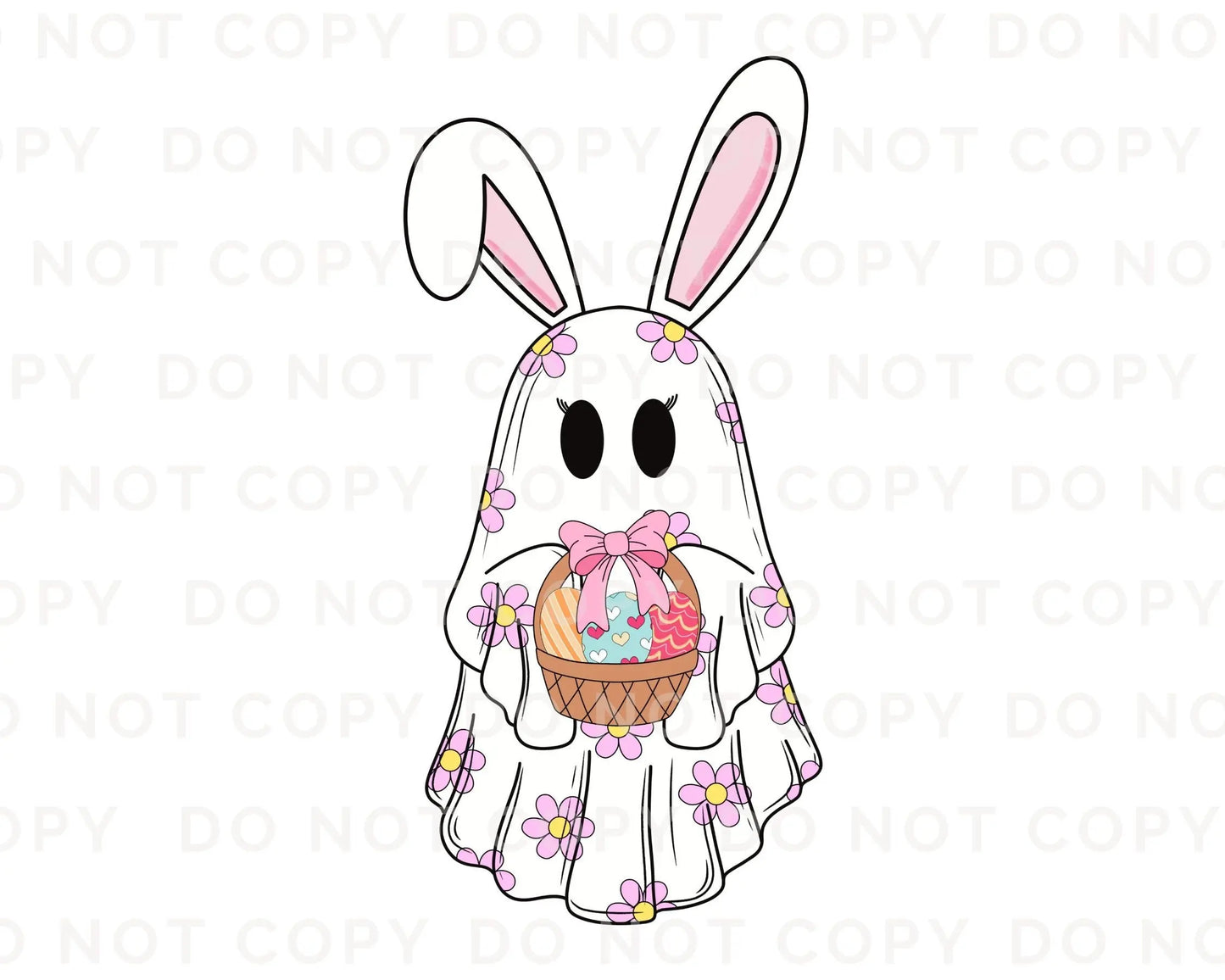 Easter DTF Transfers, Ready to Press, T-shirt Transfers, Heat Transfer, Direct to Film, Spring, Basket, Ghostie, Eggs, Spooky, Easter Ghost