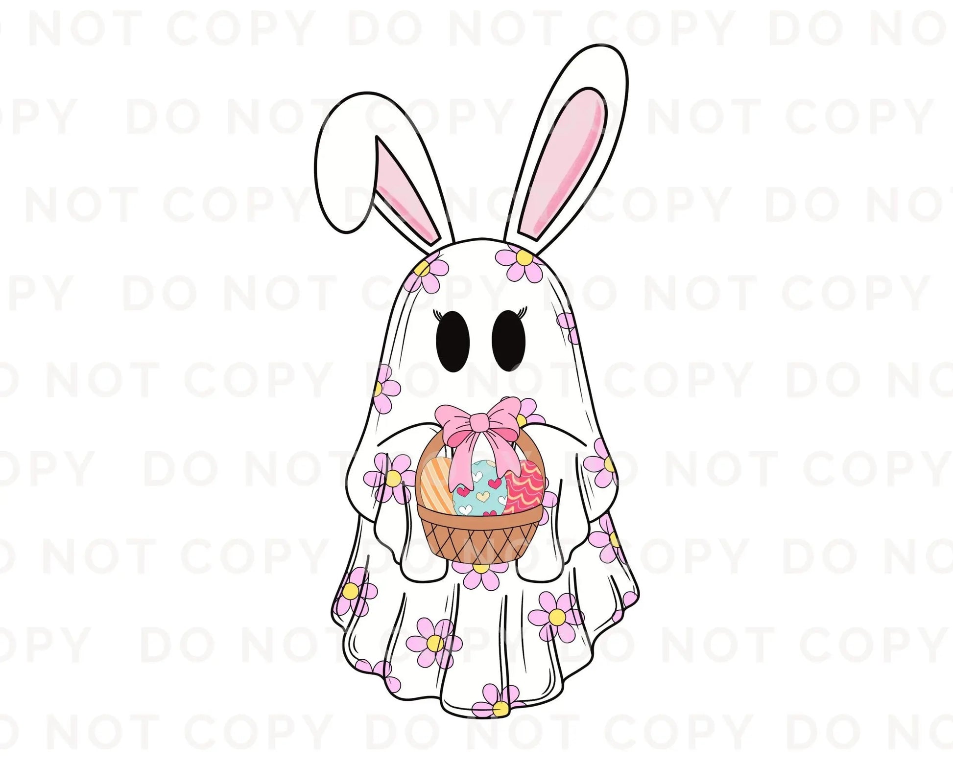 Easter DTF Transfers, Ready to Press, T-shirt Transfers, Heat Transfer, Direct to Film, Spring, Basket, Ghostie, Eggs, Spooky, Easter Ghost
