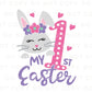 Easter DTF Transfers, Ready to Press, T-shirt Transfers, Heat Transfer, Direct to Film, Spring, Cute Bunny, Baby Girl, My First Easter