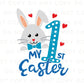 Easter DTF Transfers, Ready to Press, T-shirt Transfers, Heat Transfer, Direct to Film, Spring, Cute Bunny, Baby Boy, My First Easter