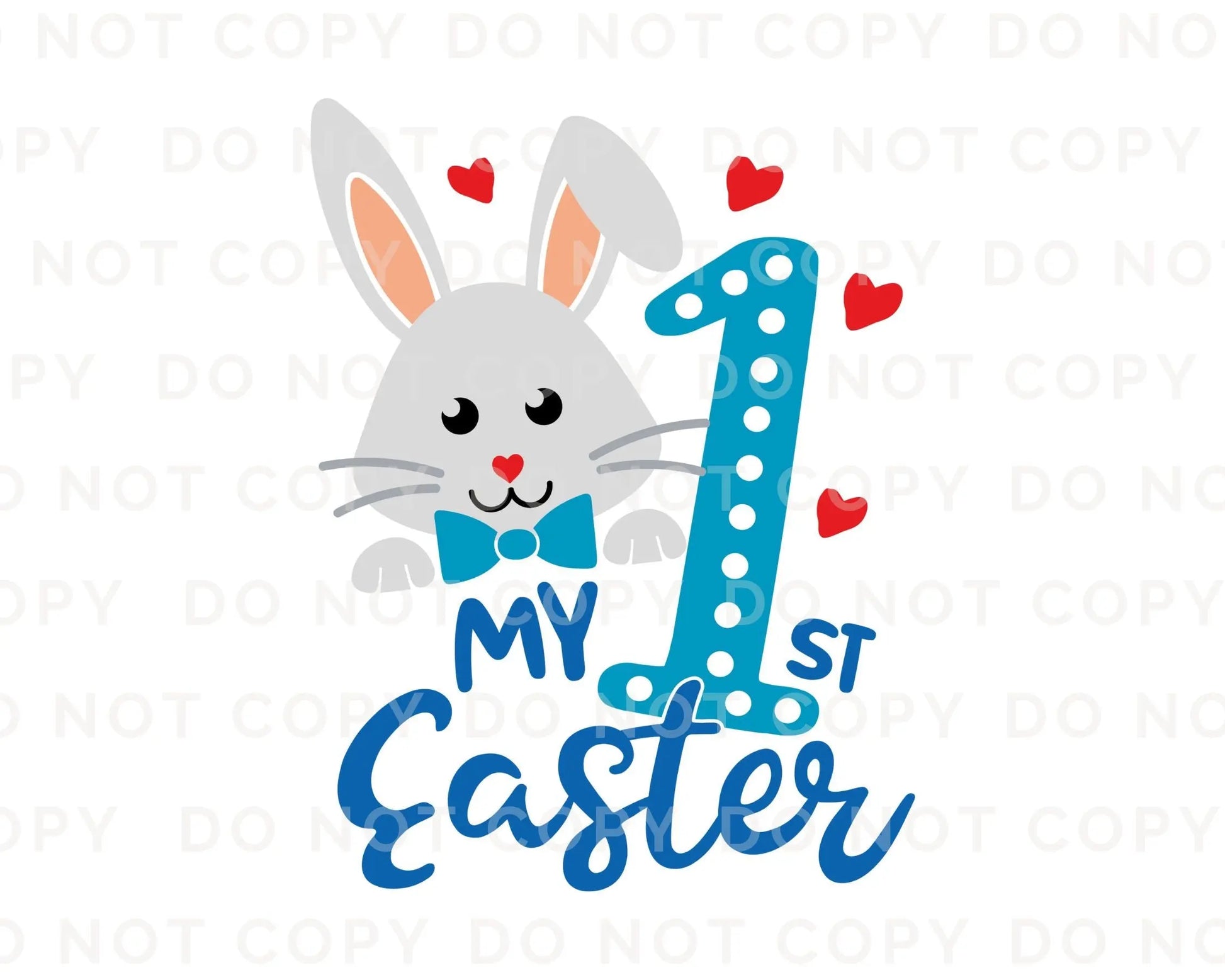 Easter DTF Transfers, Ready to Press, T-shirt Transfers, Heat Transfer, Direct to Film, Spring, Cute Bunny, Baby Boy, My First Easter