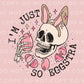 Easter DTF Transfers, Ready to Press, T-shirt Transfers, Heat Transfer, Direct to Film, Skull, Skeleton, Skellie, I'm Just So Eggstra