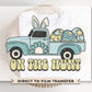 Easter DTF Transfers, Ready to Press, T-shirt Transfers, Heat Transfer, Direct to Film, Spring, Vintage, Boy, Eggs, Retro Truck, On The Hunt