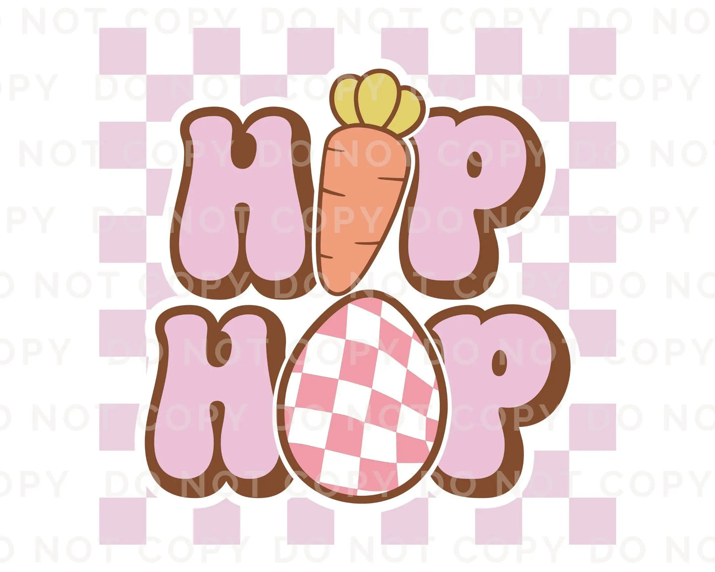 Easter DTF Transfers, Ready to Press, T-shirt Transfers, Heat Transfer, Direct to Film, Spring, Pink Checkered, Girl Easter, Hip Hop