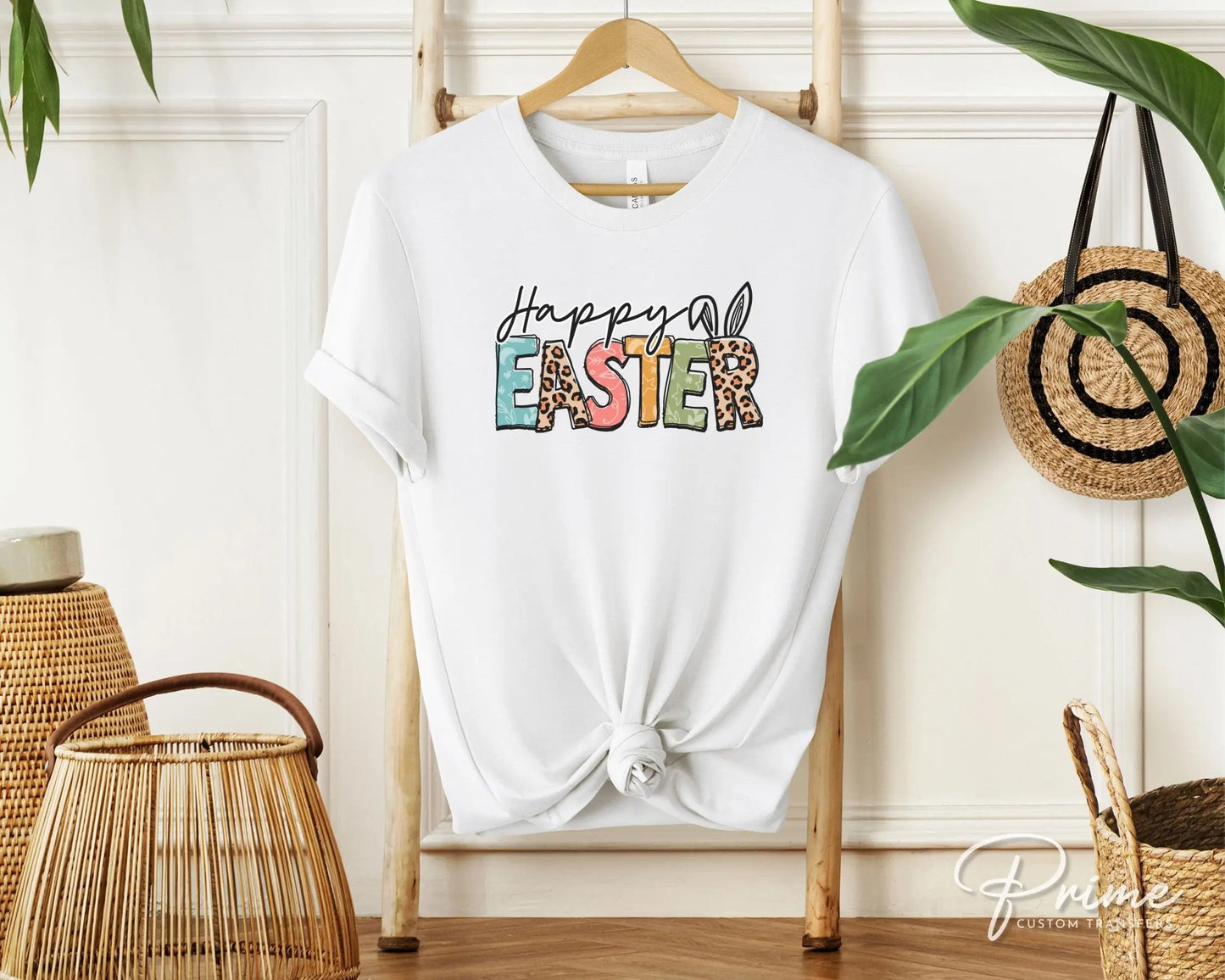 Easter DTF Transfers, Ready to Press, T-shirt Transfers, Heat Transfer, Direct to Film, Spring, Pastel, Happy Easter Leopard, Bunny Cheetah
