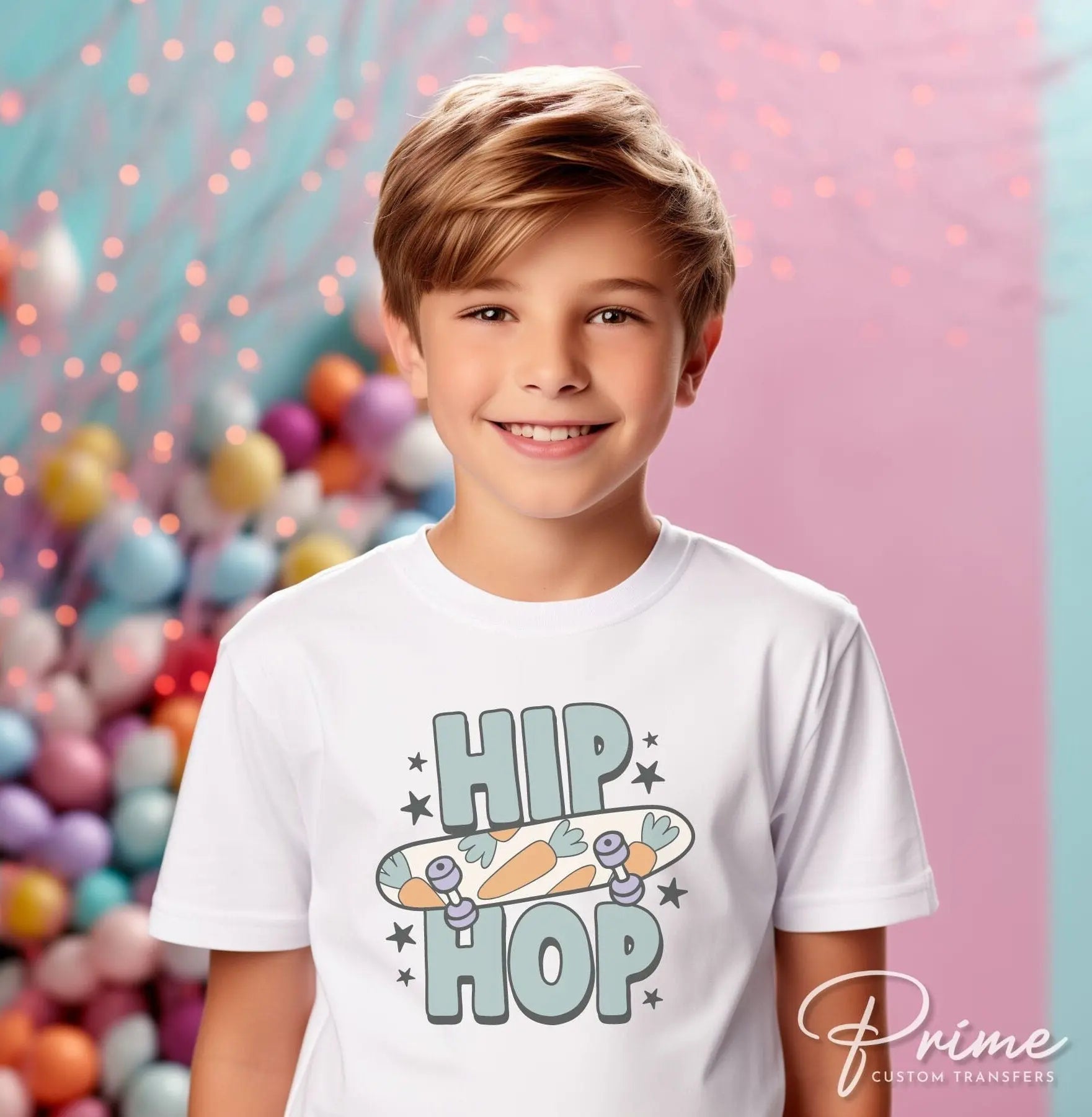 Easter DTF Transfers, Ready to Press, T-shirt Transfers, Heat Transfer, Direct to Film, Cold Peel, Spring, Boy, Skateboard, Retro, Hip Hop